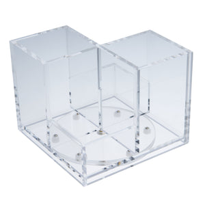 Acrylic Desk Organizer - Lazy Susan Turntable with Pen Holder Gartner Studios Organizer 100393