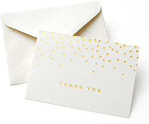 Gold Foil Dot Thank You Cards - 50 Count Gartner Studios Cards - Thank You 13745