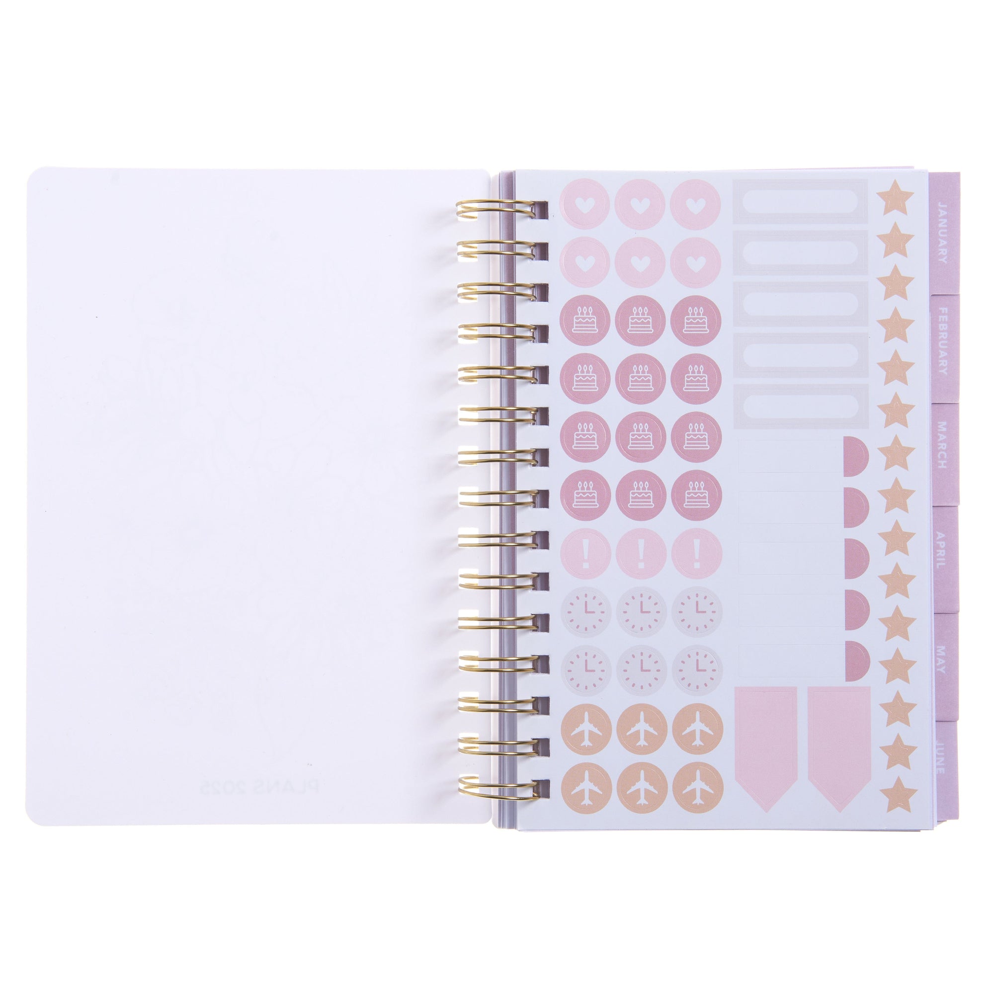 Monthly + Weekly Planner - Flower Gray Floral - January-December 2025 Gartner Studios Planner 100889