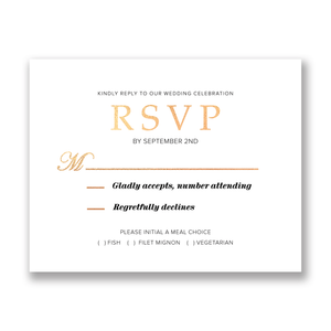 Ampersand Foil Wedding Response Card White Gartner Studios Response Cards 12283