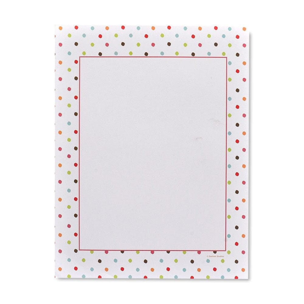 Bright Polka Dot Stationery Paper - 40 Count Gartner Studios Stationery Paper 61770