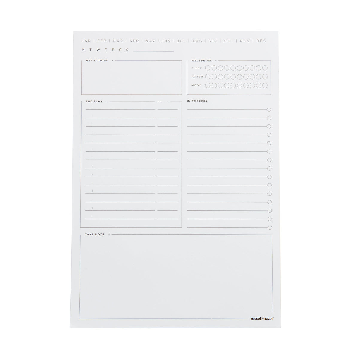 Desktop Daily Pad russell+hazel Planner 62863