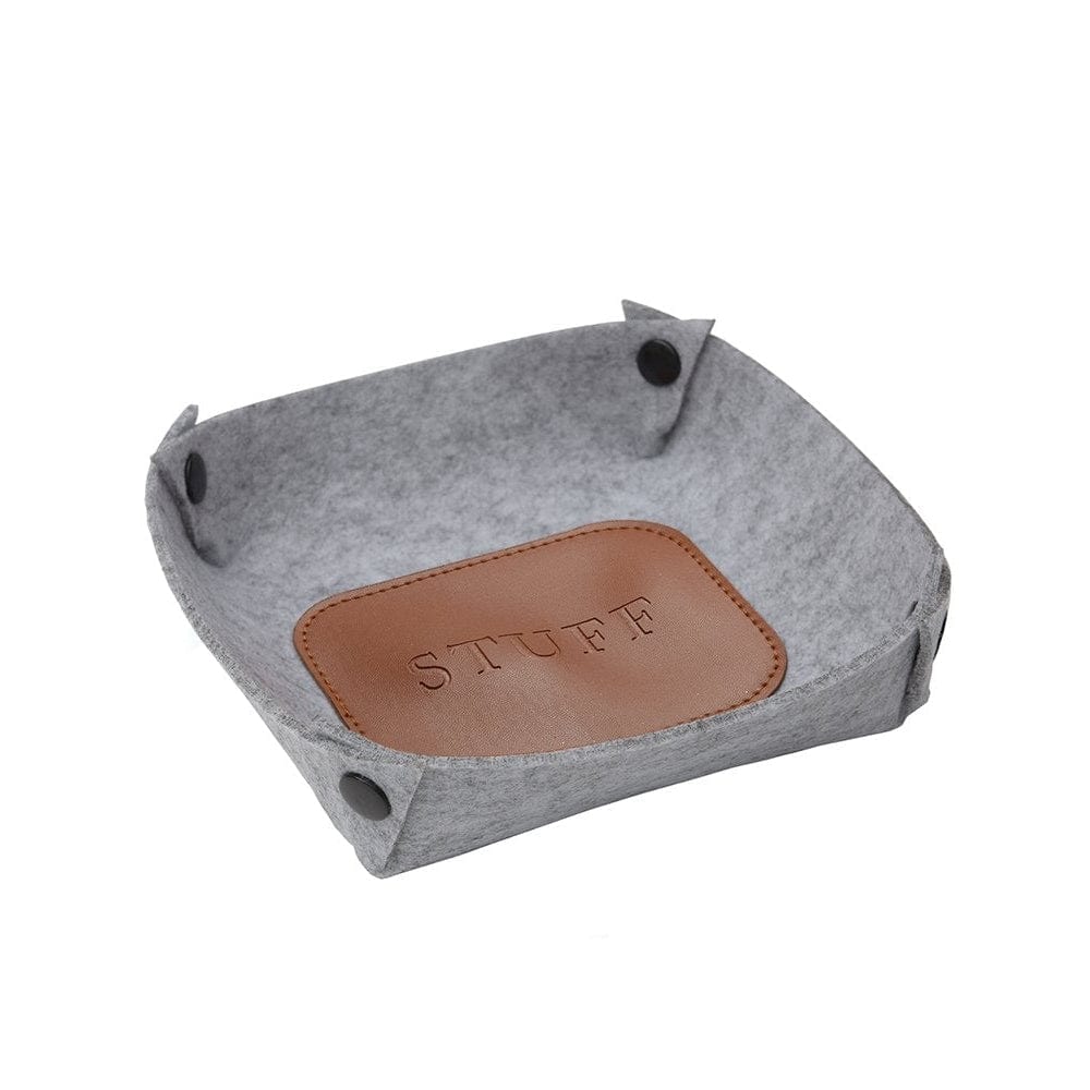 Felt And Faux Leather Trinket Tray Gartner Studios Accessories 40874