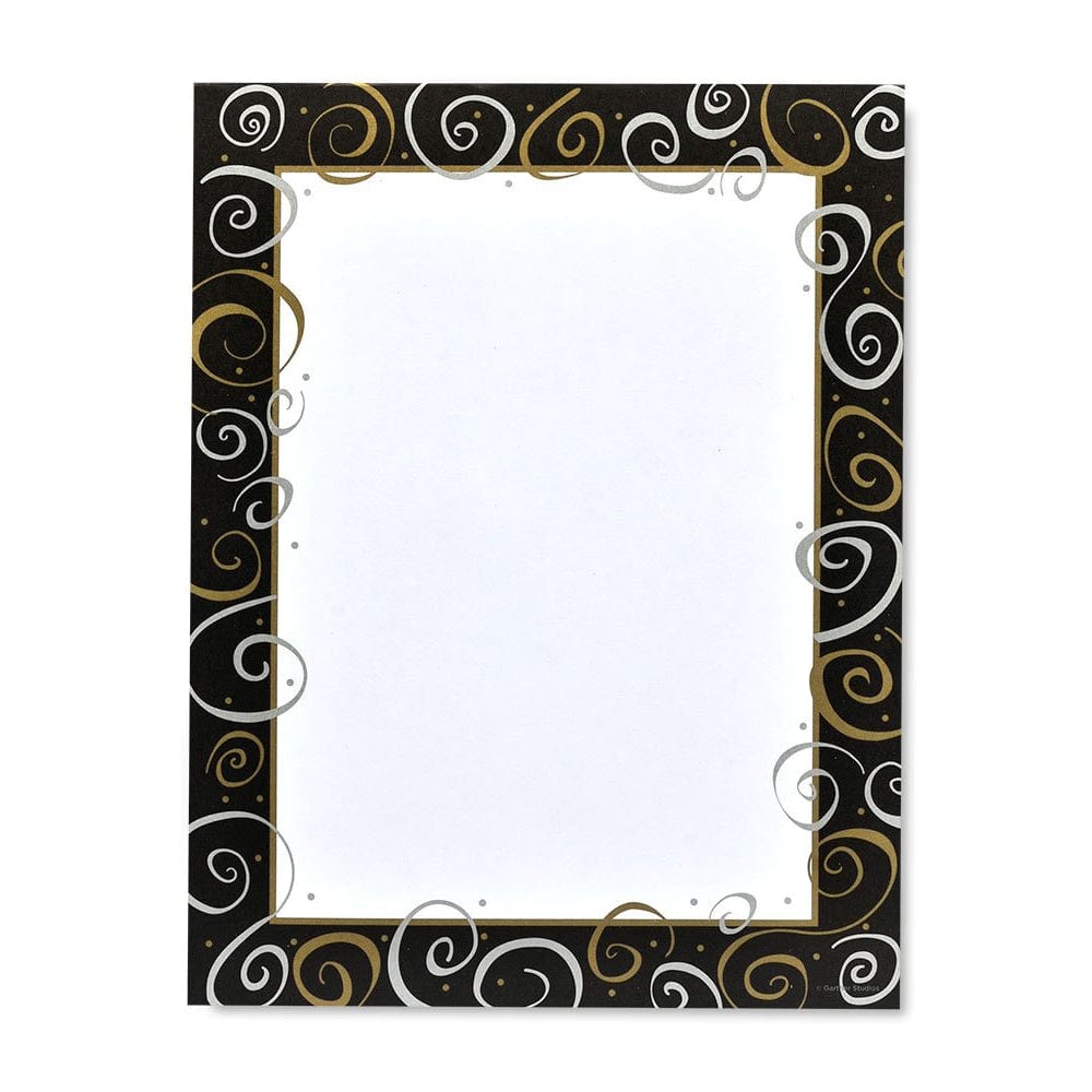 Gold &amp; Silver Swirls Stationery Paper - 100 Count Gartner Studios Stationery Paper 70463