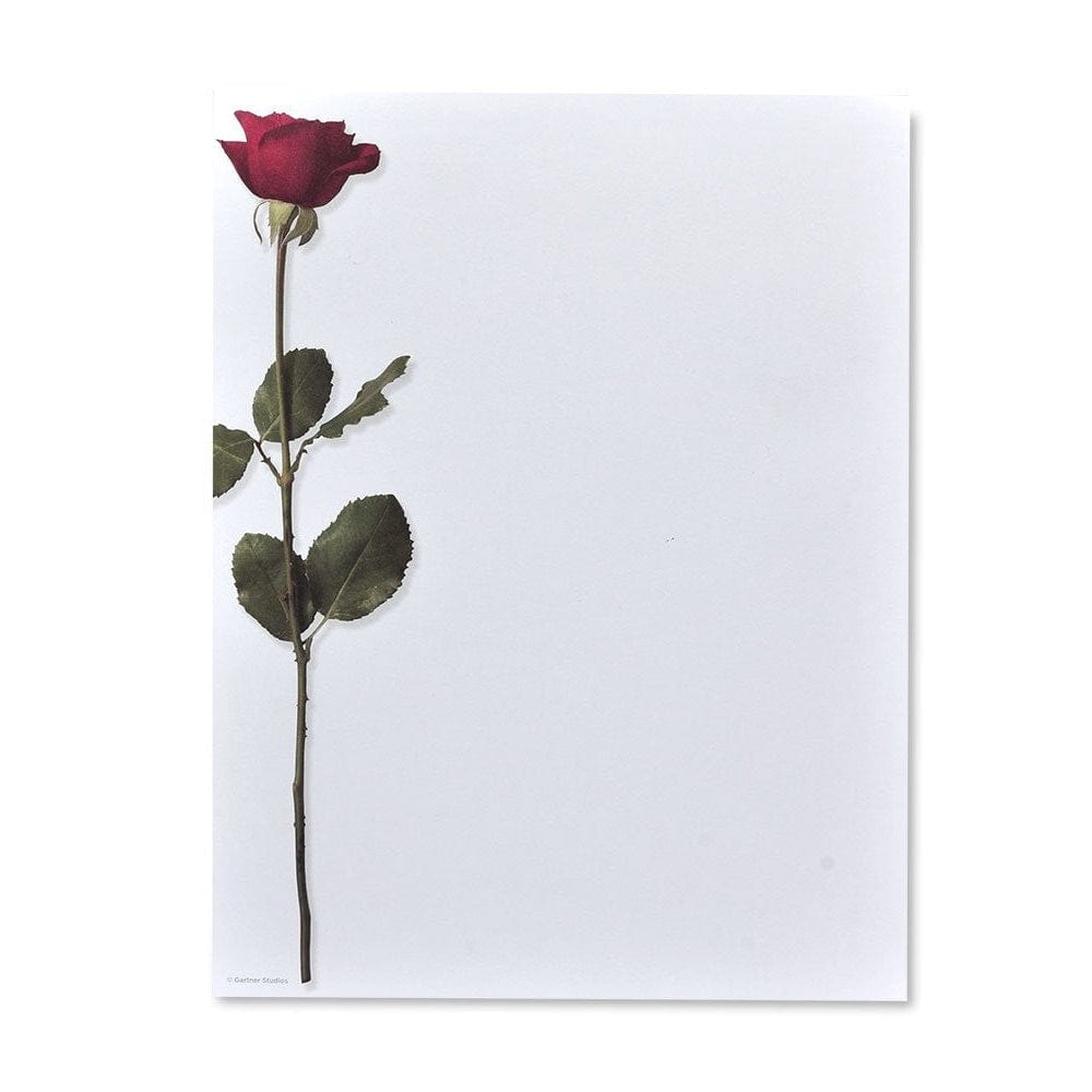 Long Stem Rose Stationery Paper - 40 Count Gartner Studios Stationery Paper 78790