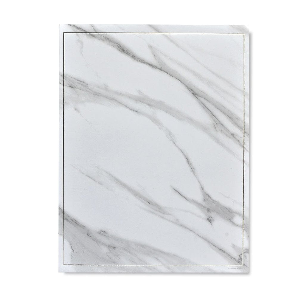 Marble &amp; Silver Foil Stationery Paper - 40 Count Gartner Studios Stationery Paper 24651