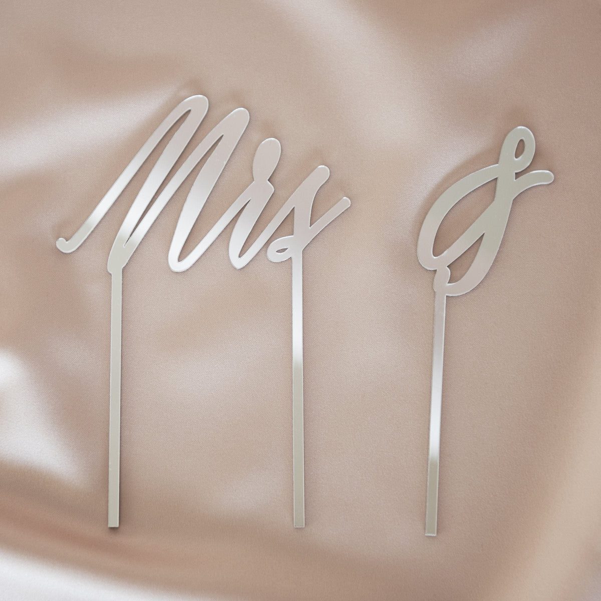 Mrs Cake Topper Silver Style Me Pretty Cake Topper 61330