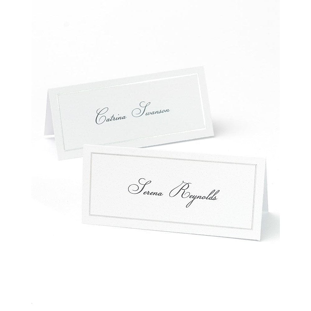 Platinum Foil Border Printable Place Cards Gartner Studios Place Cards 83003