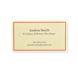 Red Border Business Cards - 250 Ct Gartner Studios Business Cards 78465