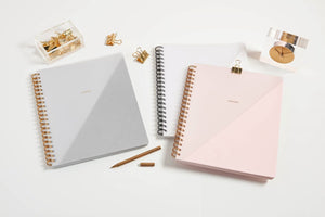 Signature Spiral Memo Notebook with Pocket - White russell+hazel Notebook 88342