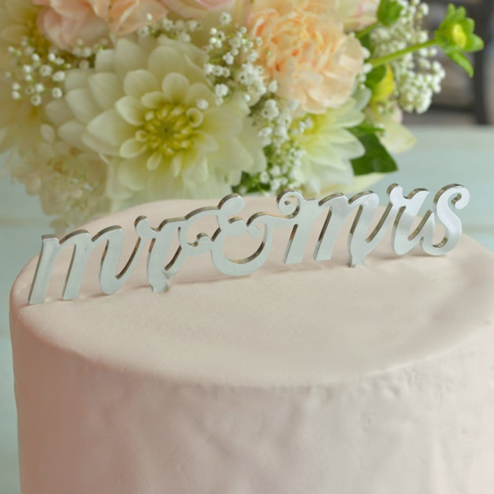 Silver Mr. And Mrs. Cake Topper Gartner Studios Cake Topper 14305